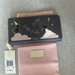 New with tags/ Radley London Double Trouble Wallet in Black and Pink